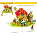 Police Office Forest Cabine - Puzzle 3D din lemn